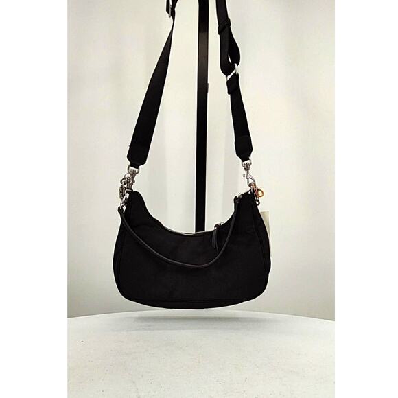 New! Quince Women's Crescent Nylon Shouldr Bag with Optional Straps Black - Picture 5 of 8